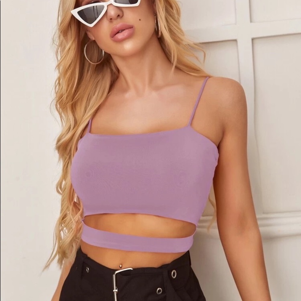 Shein Slit Front Tank in Purple - Size Small